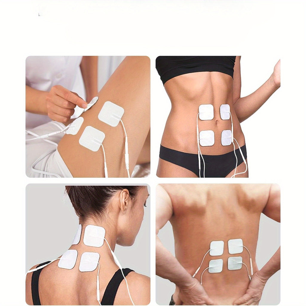 10Pack 2x4 Inch 2x2 Inch Carbon Conductive Pads - 3rd Gen Self-Adhesive Gel Pads for Muscle Relaxation | Latex-Free & Reusable