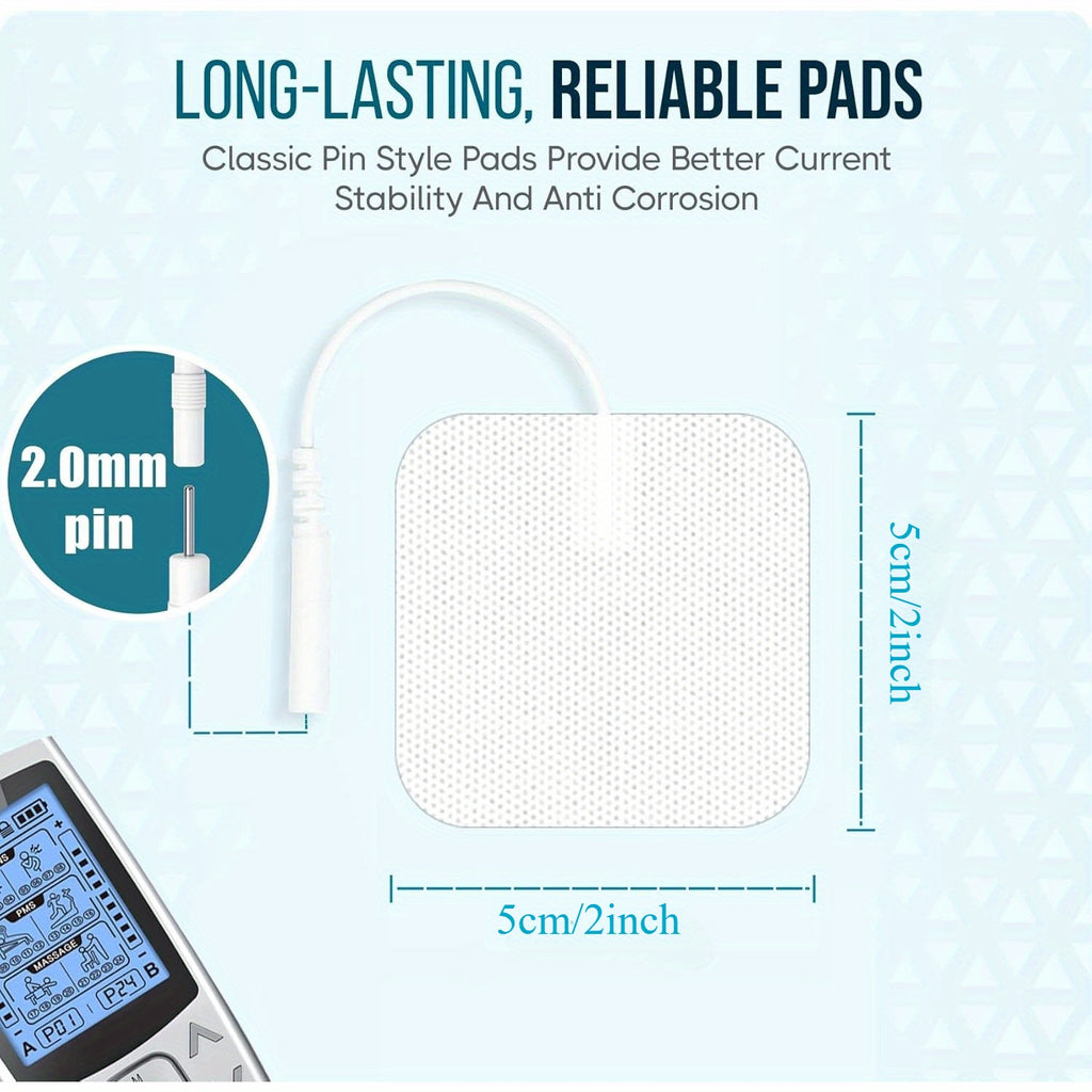 26 PCS/ 20 PCS/ 8 PCS TENS Unit Replacement Pads TENS Unit Pads TENS Pads 2x2”26 PCS Electrodes Pad Reuse More Than 35-50Time, Self Stick Tens Electrode Pads for TENS/EMS Muscle Stimulation Machine