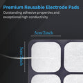 Replacement Pads for TENS Unit, 16-Pack, Stim Pads 2x2 Inch Square and Round TENS Electrode Pads, Standard 2.0mm Pin Connector for TENS Machine and Electrical Muscle Stimulation