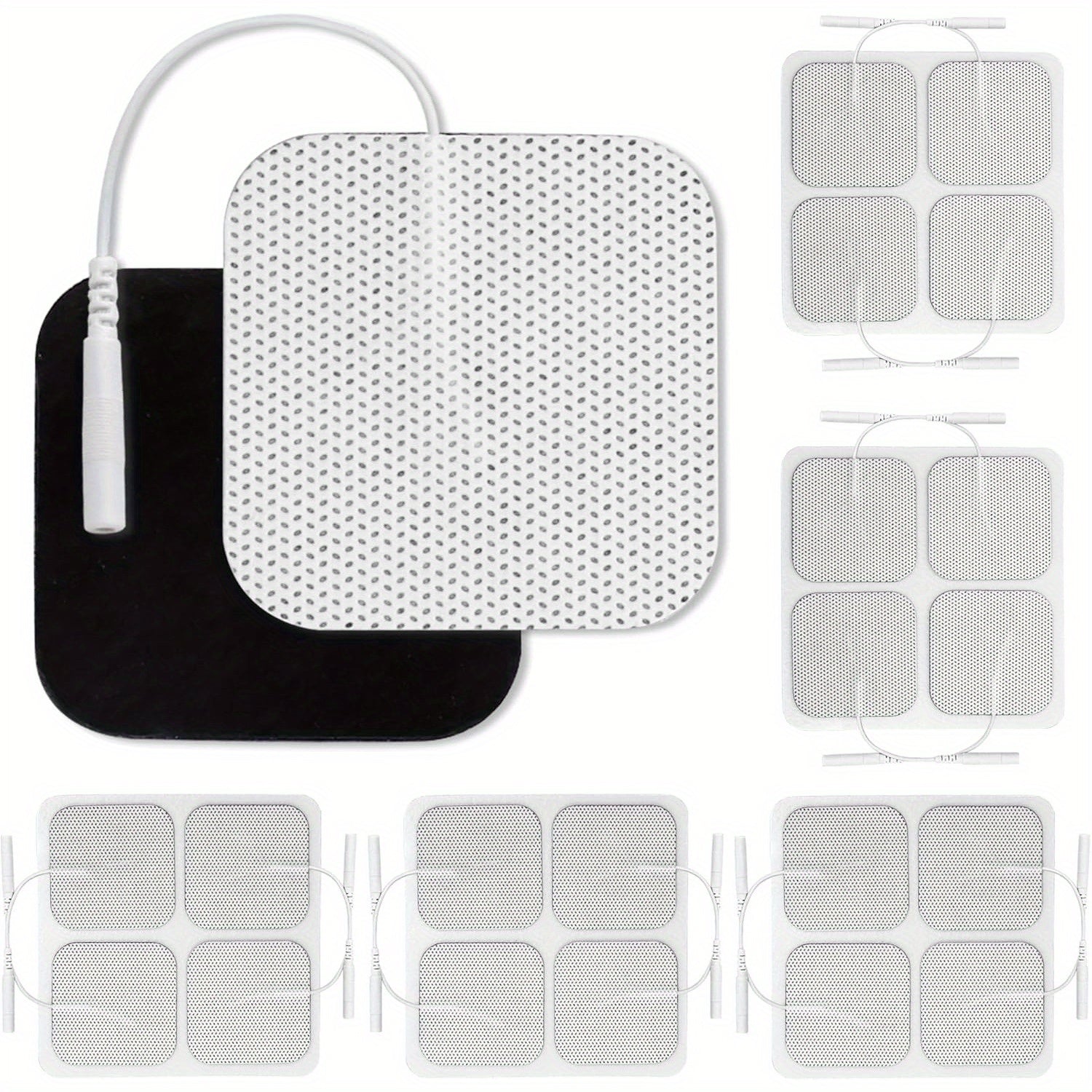 TENS Unit Electrode Pads 2”x2”, 38 Pcs TENS Replacement Pads for Electrotherapy, Self-Adhesive TENS Pads for EMS Muscle Stimulation Machine, Reusable, Latex-Free