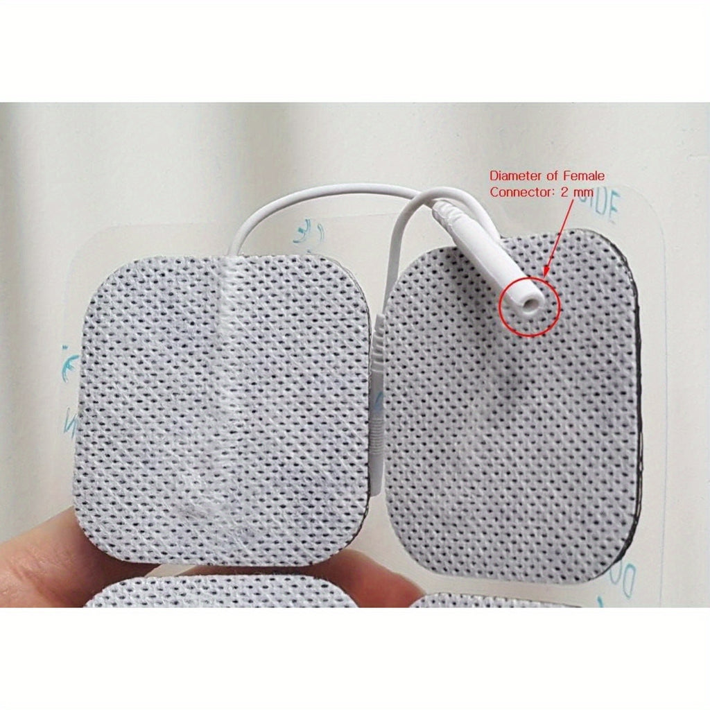 Premium TENS/EMS Unit 40 Electrode Pads 2"x2" in. Reusable Self Stick Gel Carbon Electrodes