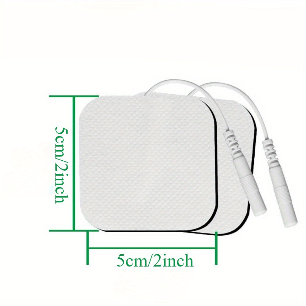 Premium TENS/EMS Unit 40 Electrode Pads 2"x2" in. Reusable Self Stick Gel Carbon Electrodes
