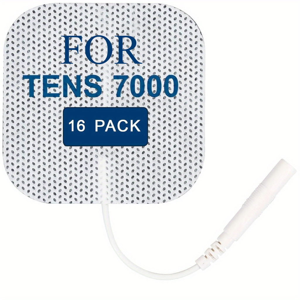 2x2 Inch Conductive Therapy Pads 16-Pack - Premium Gel Pads for Fitness Recovery, Compatible with Most Relaxation Units | Latex-Free & Long-Lasting
