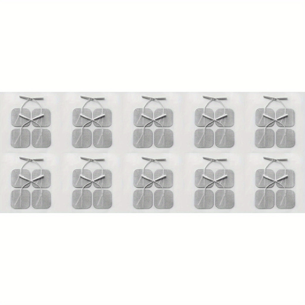 Premium TENS/EMS Unit 40 Electrode Pads 2"x2" in. Reusable Self Stick Gel Carbon Electrodes