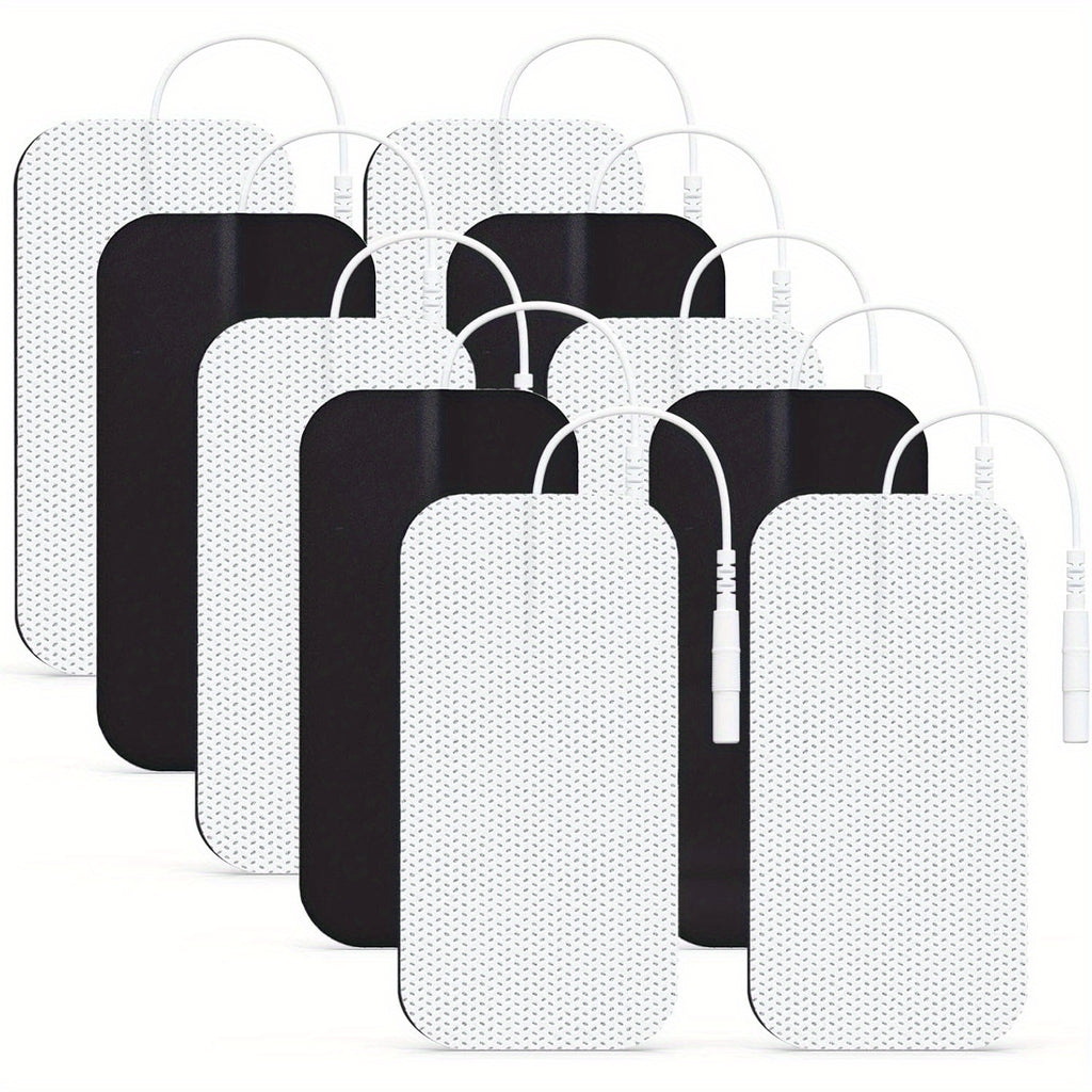10Pack 2x4 Inch 2x2 Inch Carbon Conductive Pads - 3rd Gen Self-Adhesive Gel Pads for Muscle Relaxation | Latex-Free & Reusable