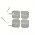 40 Electrode Pads Per Pack, Medical Grade for TENS and EMS Units Electrodes. 2.0，1.97"x1.97" Square, White Cloth Topping