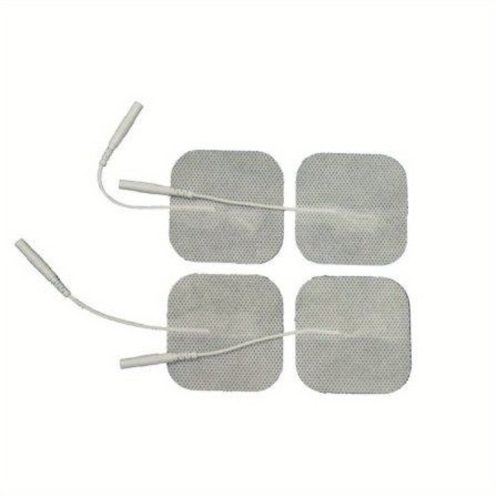 40 Electrode Pads Per Pack, Medical Grade for TENS and EMS Units Electrodes. 2.0，1.97"x1.97" Square, White Cloth Topping