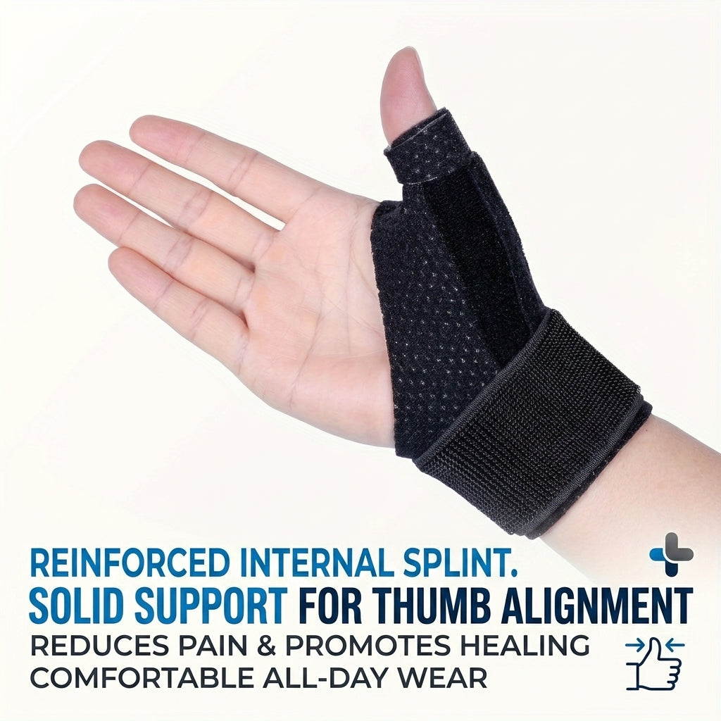 Reversible Thumb & Wrist Stabilizer Splint, Adjustable Hand Support Brace, Lightweight Breathable Wrist Guard for Daily Use, Sports, Hand Protection for Men Women