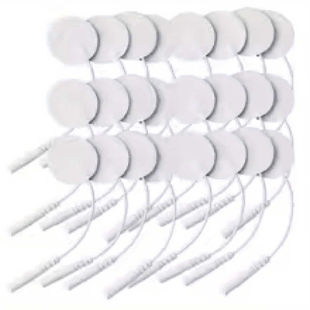 TENS Unit Electrode Pads, 40PCS Round Electrodes Pads, 2" Reusable TENS Pads for EMS Muscle Stimulator, with 2.0 mm Pigtail Connectors