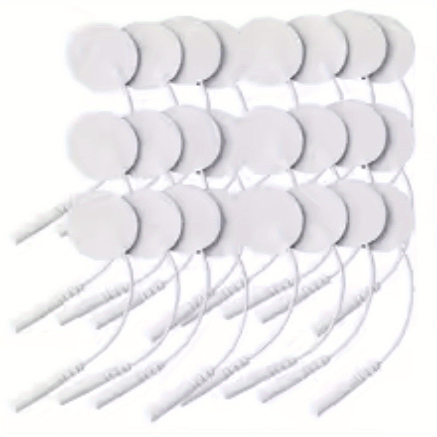 TENS Unit Electrode Pads, 40PCS Round Electrodes Pads, 2" Reusable TENS Pads for EMS Muscle Stimulator, with 2.0 mm Pigtail Connectors
