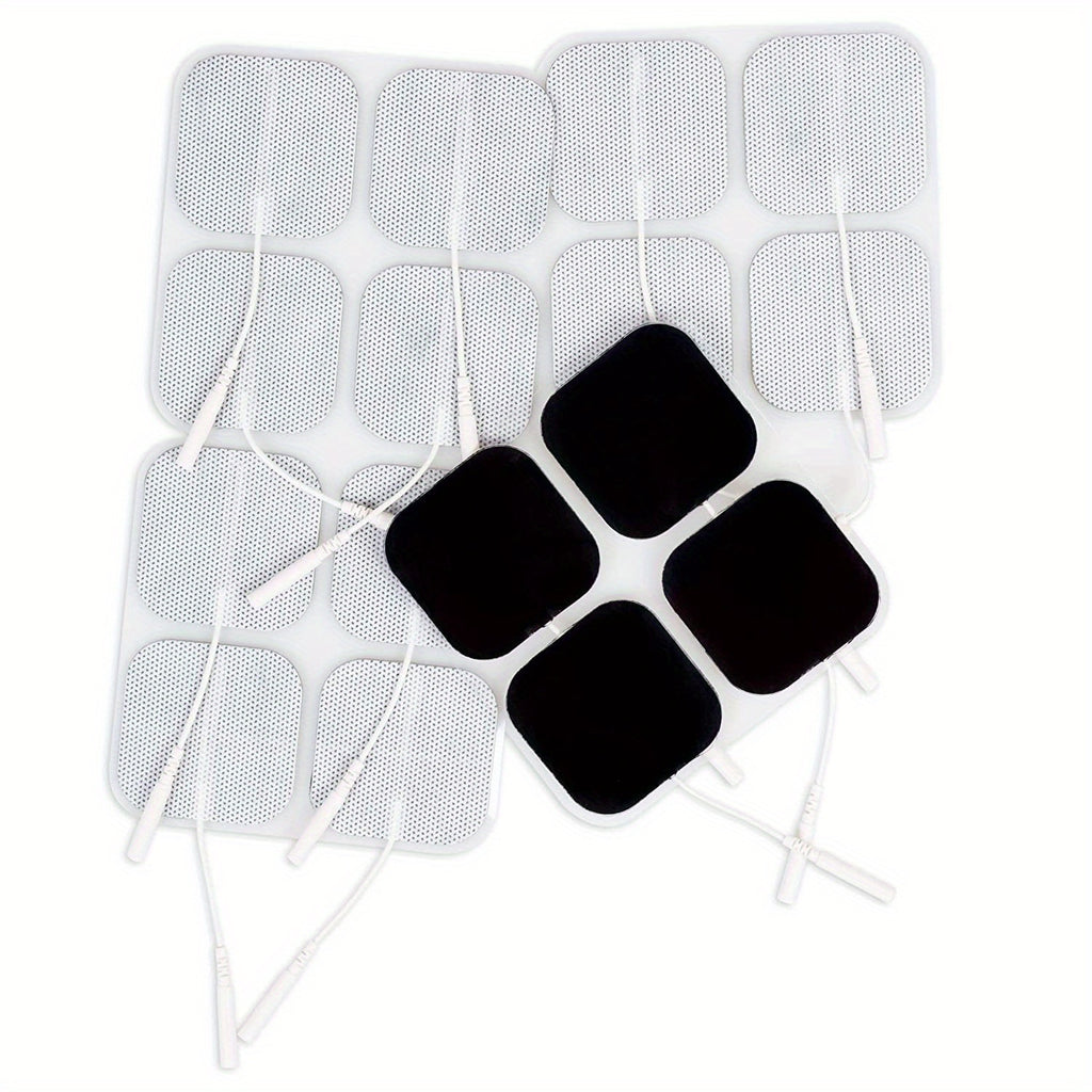2x2 Inch Conductive Therapy Pads 16-Pack - Premium Gel Pads for Fitness Recovery, Compatible with Most Relaxation Units | Latex-Free & Long-Lasting